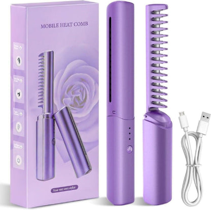 Portable Mini Hair Straightener Hot Comb