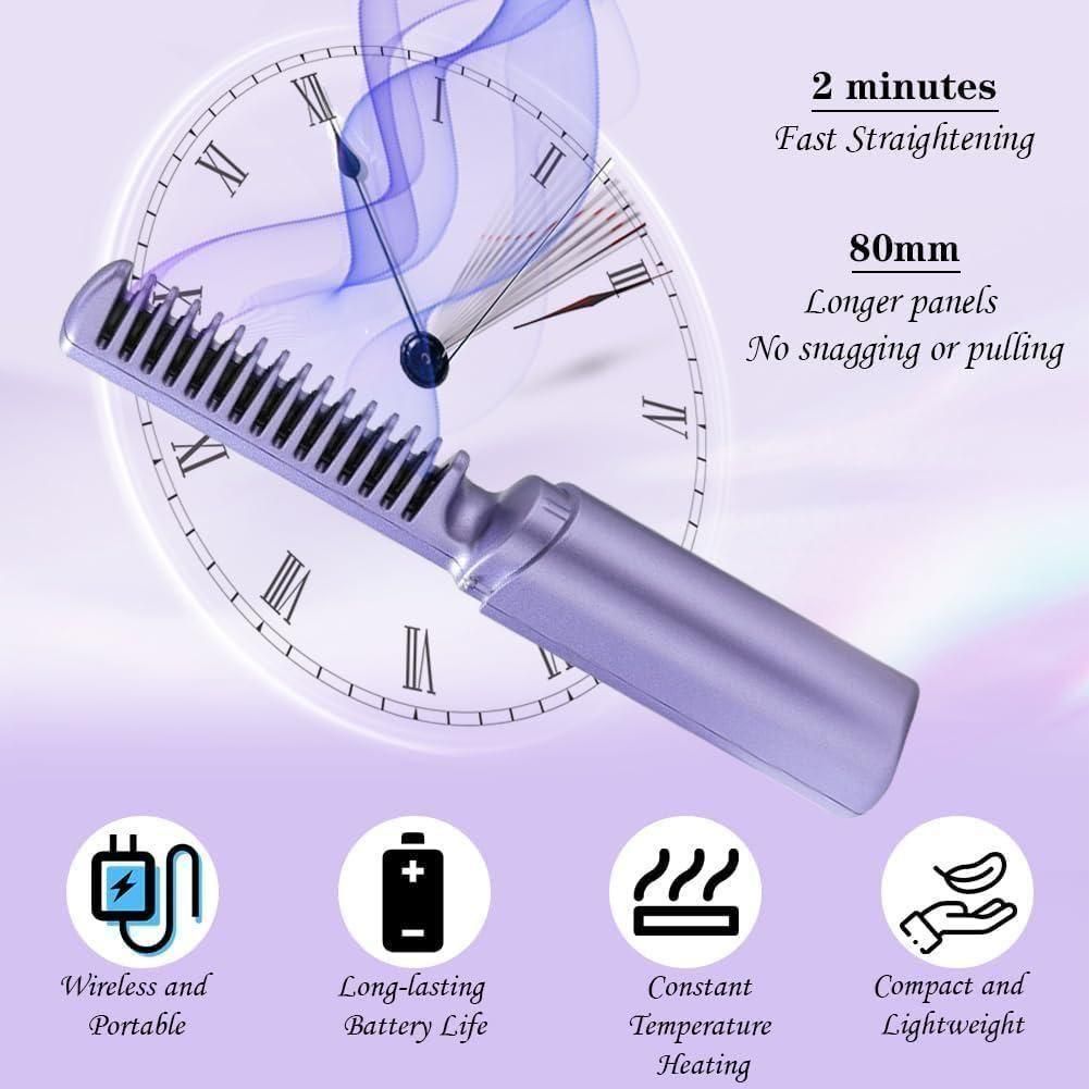 Portable Mini Hair Straightener Hot Comb
