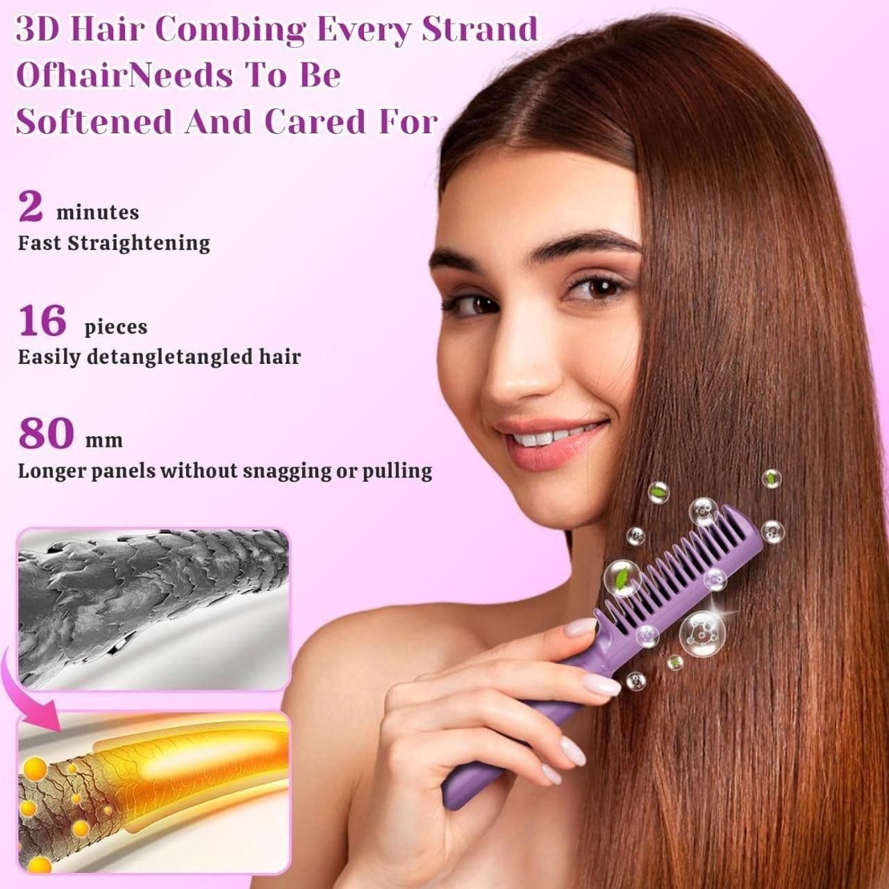 Portable Mini Hair Straightener Hot Comb